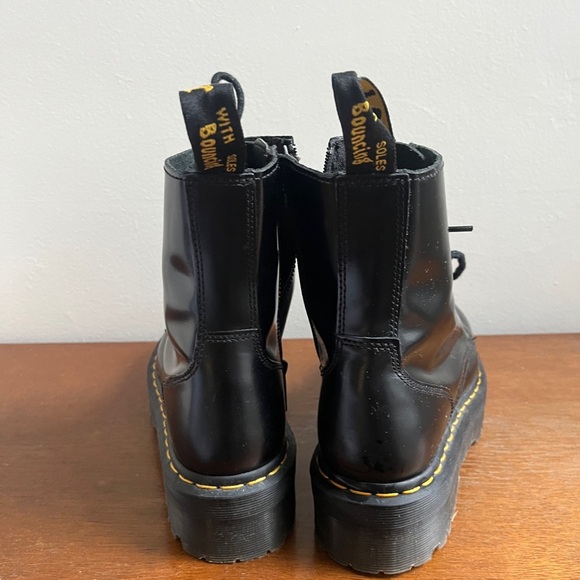 Dr. Marten Jadon Boot Smooth Leather Platforms in Black - Picture 3 of 9